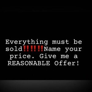 BUY MY CLOTHES - EVERYTHING MUST GO 
WANT EVERYTHING GONE